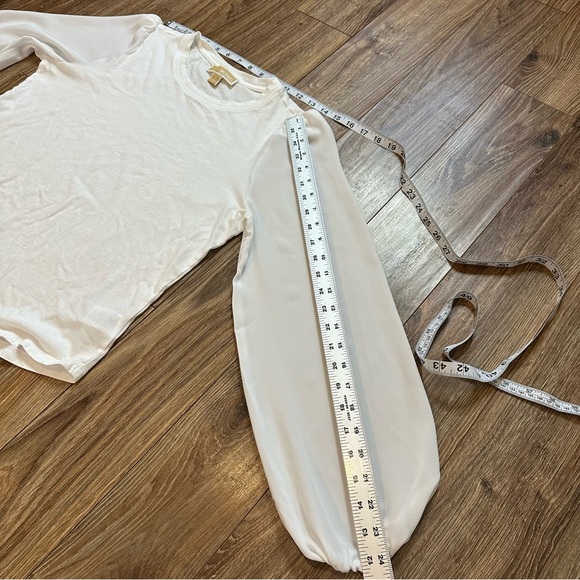 Michael Michael Kors Women long-sleeve top with chiffon sleeves White Size M - Picture 3 of 8